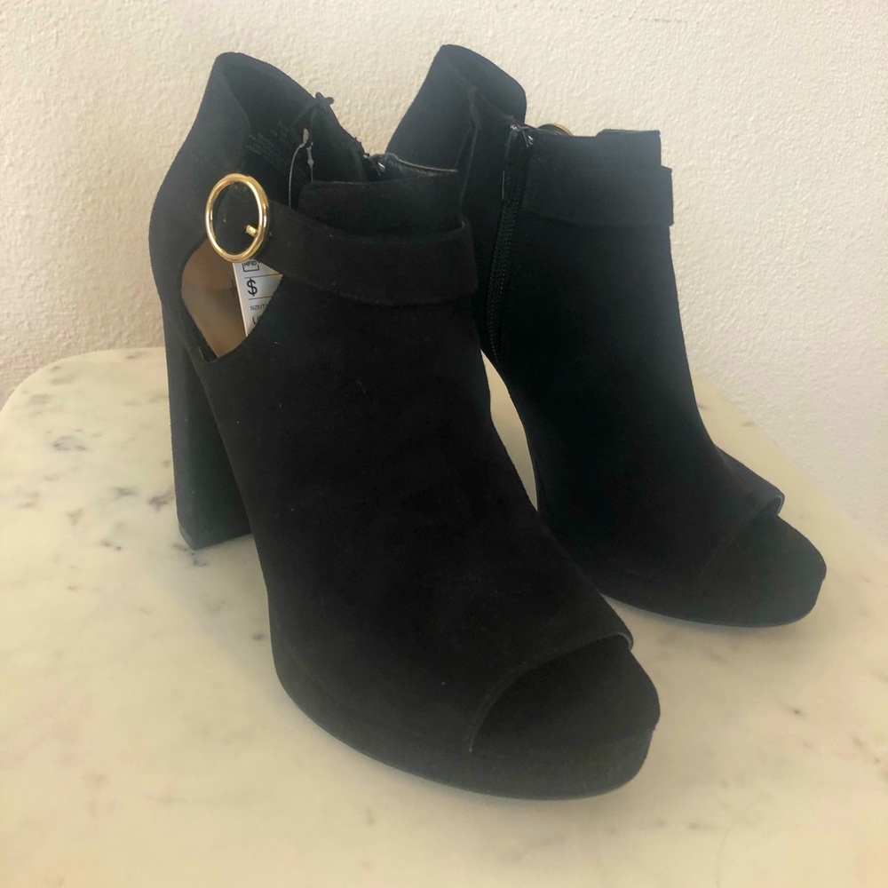 NWT H&M Peep Toe Ankle Boots